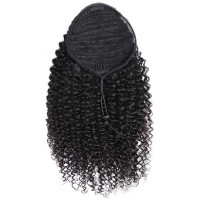 32 inch silver curly wrap ponytail for black woman