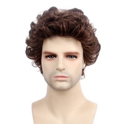 Game Of Thrones Cosplay Wig Jon Snow Brown Short Curly Men Hair Wig For Cheap Sale