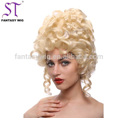 Blonde Twist Curls Elegant Pageant Updo Wig Drag Queen Wig