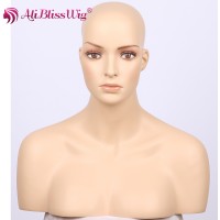 Beautiful Wholesale Fashion Half Body Female Fiberglass White Mannequin Head with Shoulders for White Women