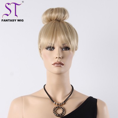 Guangzhou Factory Wholesale Mannequin Wig With Synthetic Hair Bun Shopping Window Display Wigs