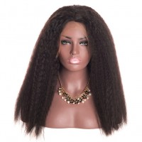 wholesale human hair wig vendors  processed virgin hair full lace  kinky straight wig